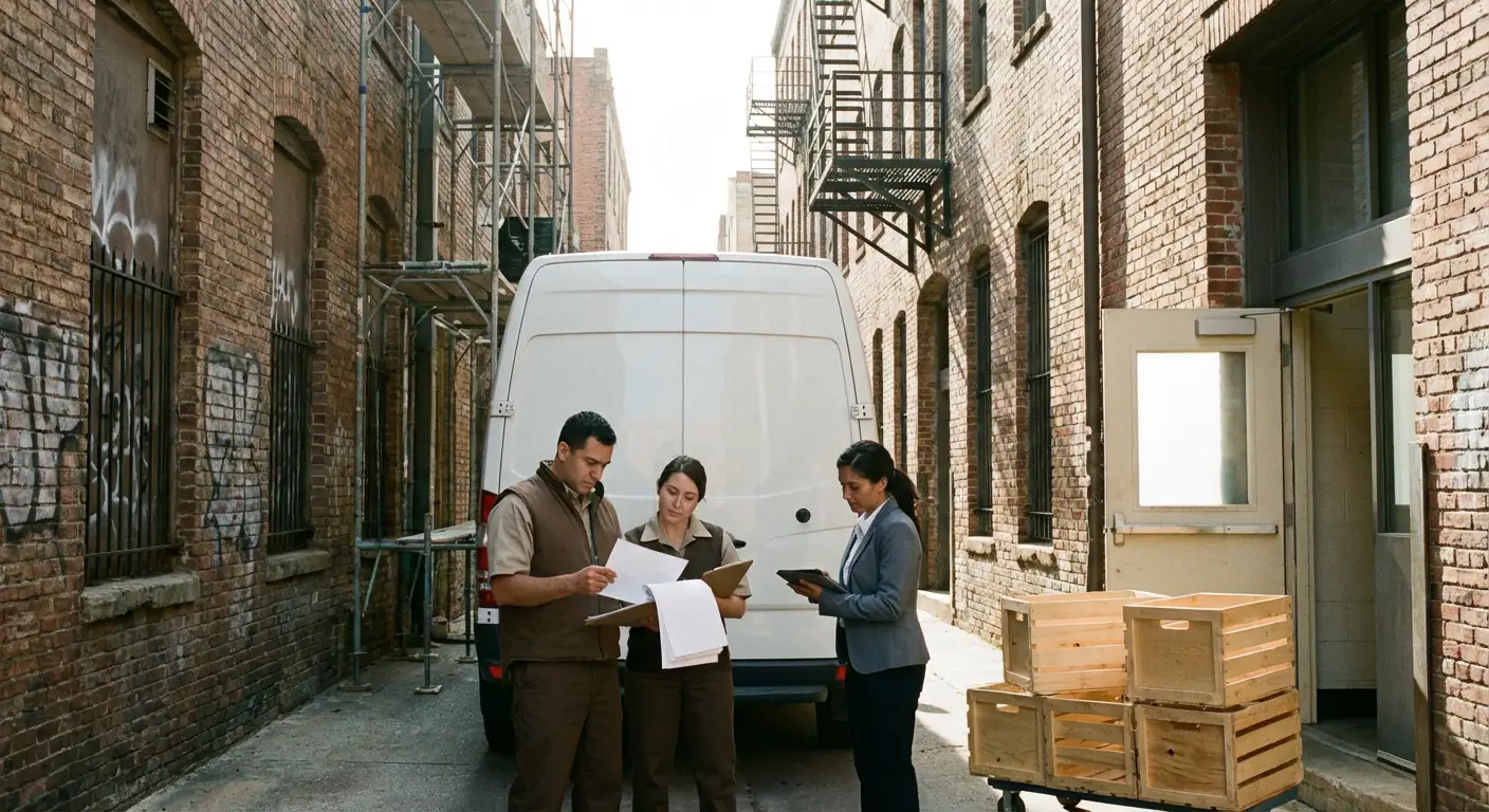 Chelsea alley delivery access and clearance check