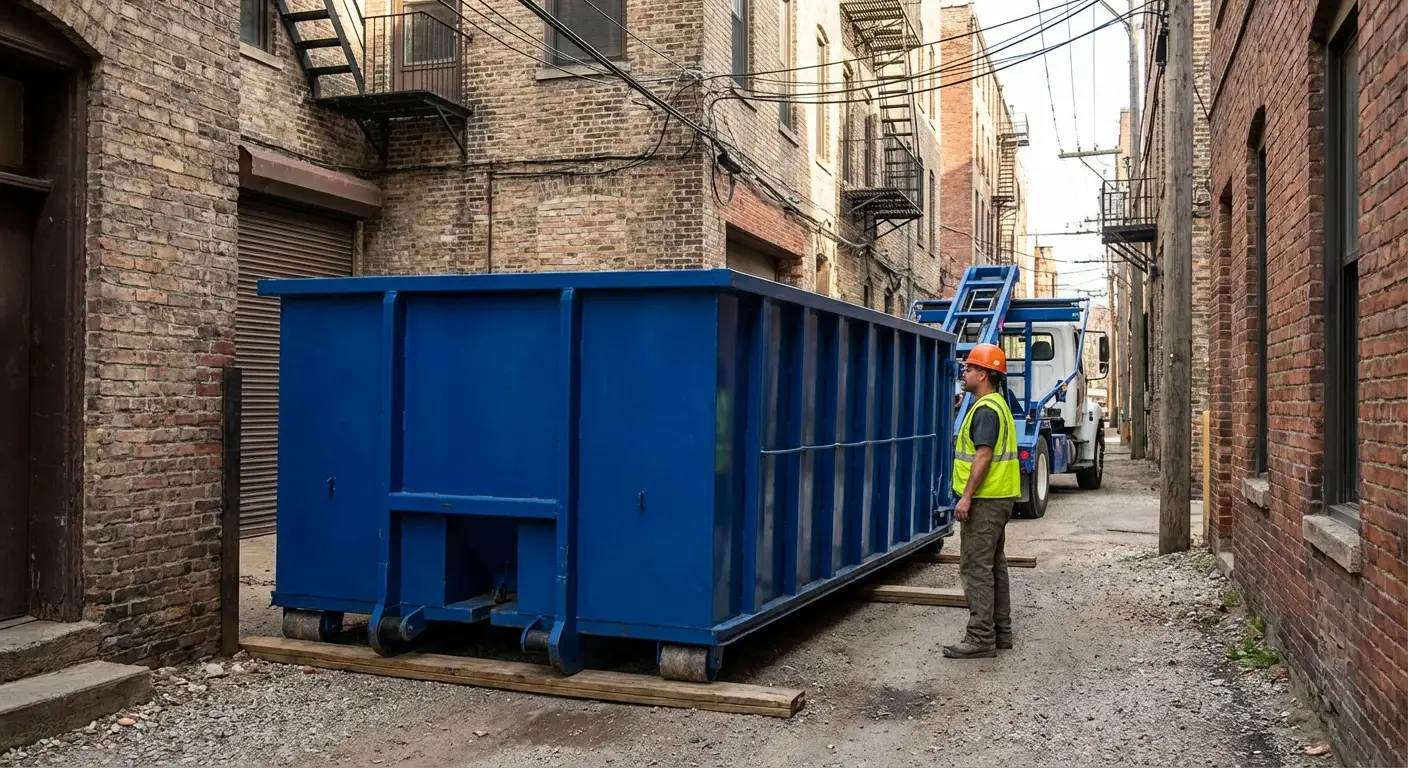 Narrow alley access challenges in Chelsea